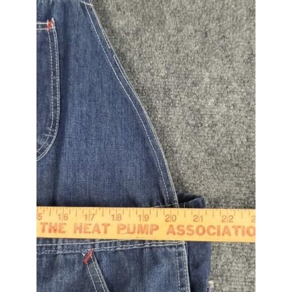 Vintage Big Mac Square Bak Overalls Men Sz XL Blue Denim Farmer Casual Workwear - Picture 9 of 12